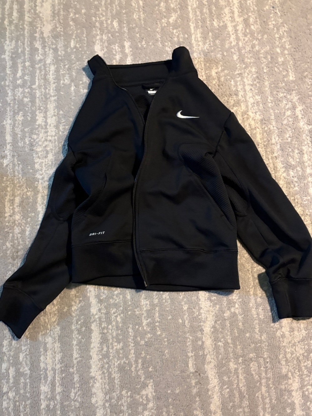 Nike Black Kids Jacket with White Swoosh